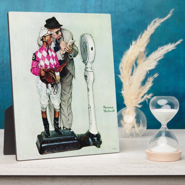 Jockey Weighin von Norman Rockwell Fotoplatte (Seite)
