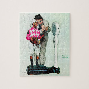 Jockey Weighin von Norman Rockwell Puzzle