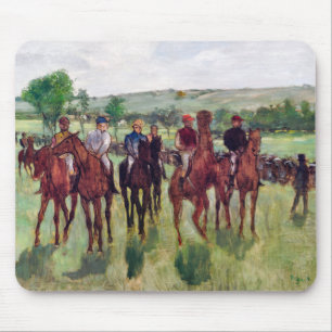 Jockeys and Race Horses, Edgar Degas Mousepad