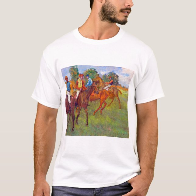 Jockeys and Race Horses, Edgar Degas T-Shirt (Vorderseite)