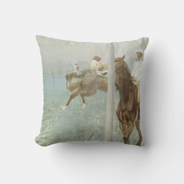 Jockeys Before the Race von Edgar Degas Kissen (Vorderseite)