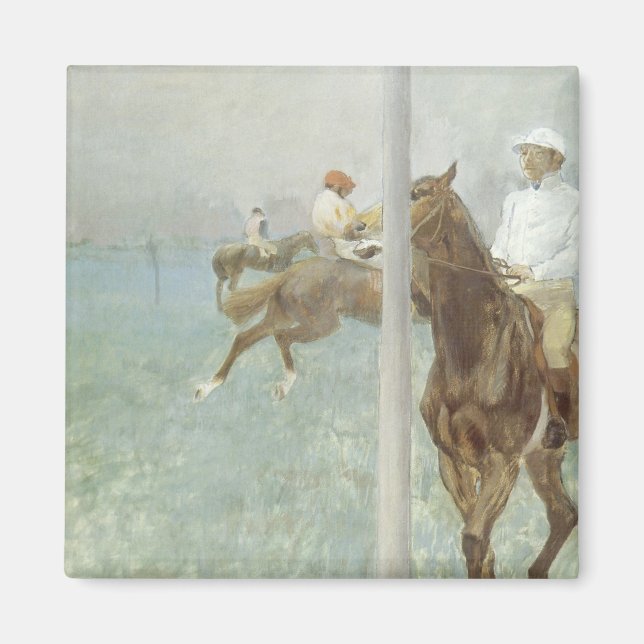 Jockeys Before the Race von Edgar Degas Magnet (Vorne)