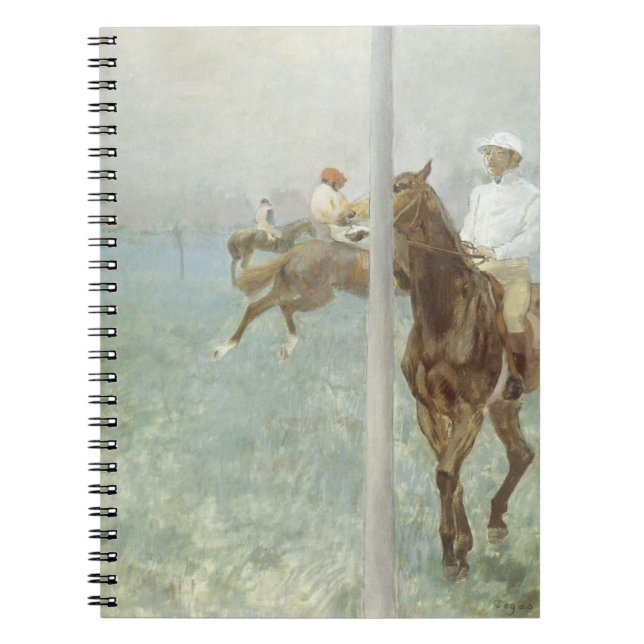 Jockeys Before the Race von Edgar Degas Notizblock (Vorderseite)