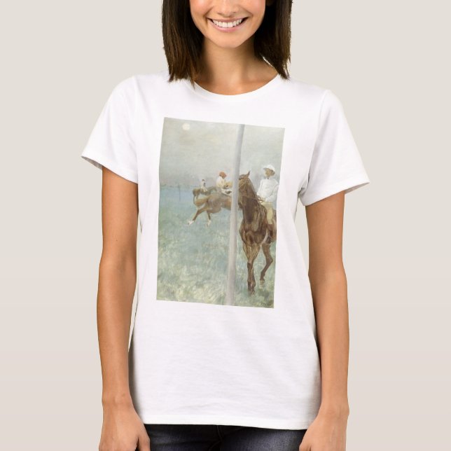Jockeys Before the Race von Edgar Degas T-Shirt (Vorderseite)