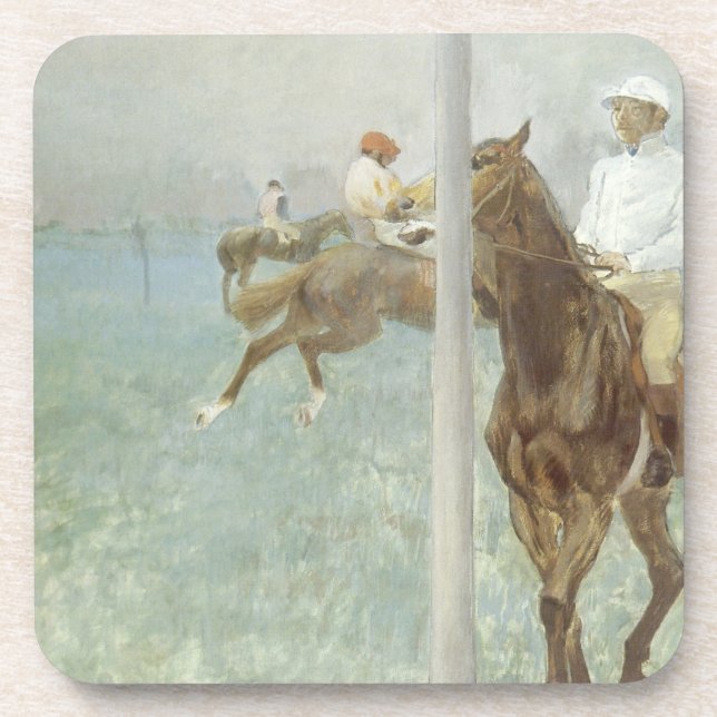 Jockeys Before the Race von Edgar Degas Untersetzer (Vorderseite)