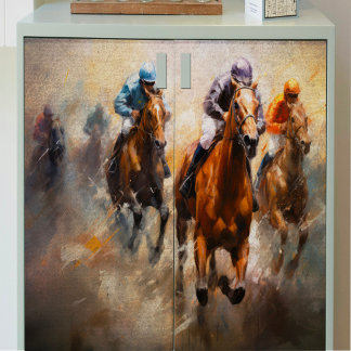 Jockeys in Race Decoupage Tissue Seidenpapier