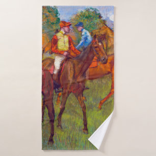 Jockeys und Rennpferde, Edgar Degas Badehandtuch