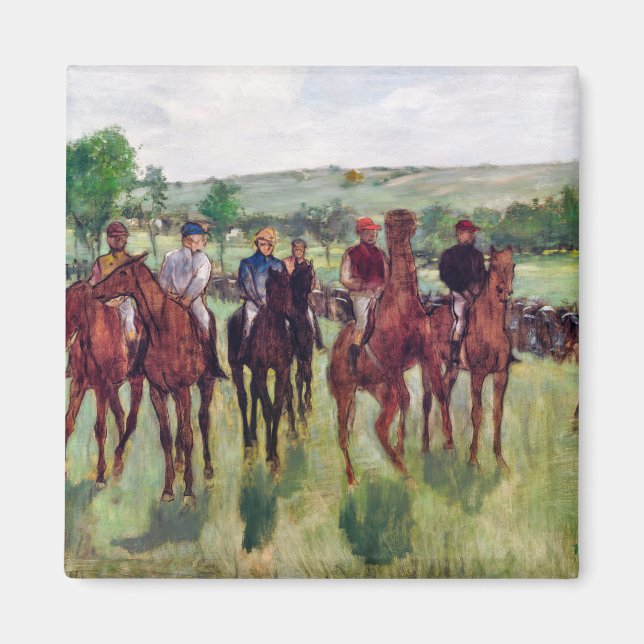 Jockeys und Rennpferde, Edgar Degas Magnet (Vorne)