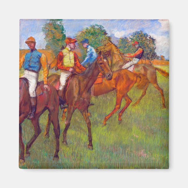 Jockeys und Rennpferde, Edgar Degas Magnet (Vorne)