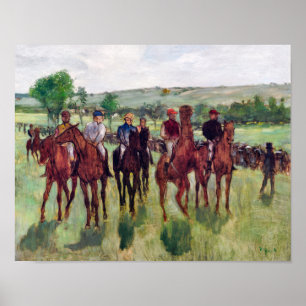 Jockeys und Rennpferde, Edgar Degas Poster