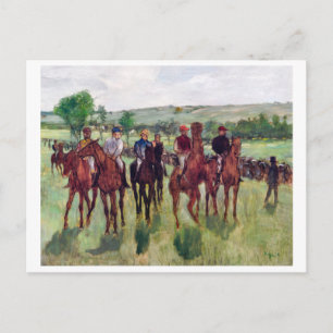 Jockeys und Rennpferde, Edgar Degas Postkarte