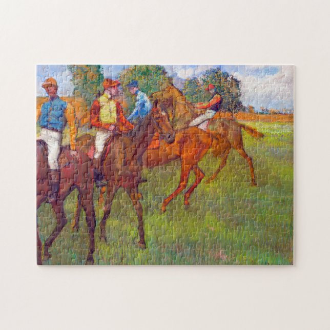 Jockeys und Rennpferde, Edgar Degas Puzzle (Horizontal)