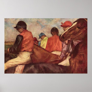 Jockeys von Edgar Degas, Vintager Reitkunst Poster