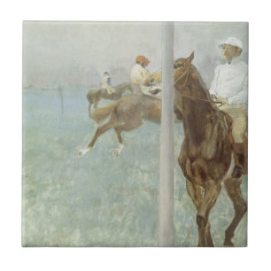 Jockeys vor dem Rennen von Edgar Degas Fliese