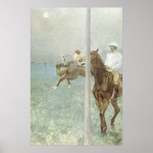 Jockeys vor dem Rennen von Edgar Degas Poster