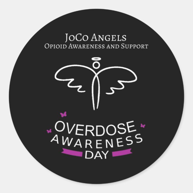 Joco Angels Tag der Überdosierung Runder Aufkleber (Vorderseite)