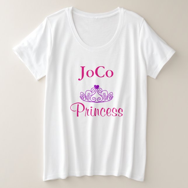 JoCo Princess Tiara Große Größe T-Shirt (Design vorne)