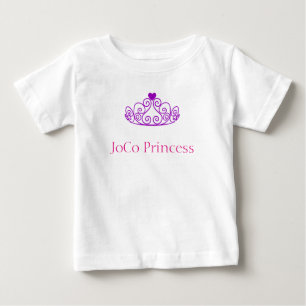 JoCo Prinzessin mit violetter Tiara Baby T-shirt