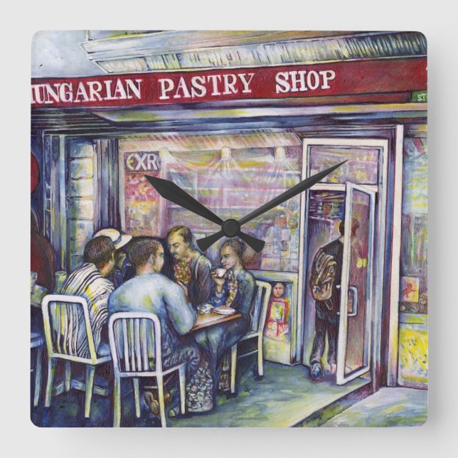 Jocund Quadratische Wanduhr (Vorderseite)