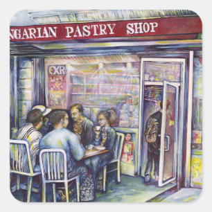 Jocund Quadratischer Aufkleber