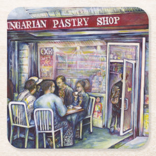 Jocund Rechteckiger Pappuntersetzer