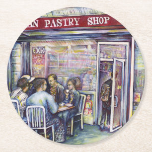 Jocund Runder Pappuntersetzer