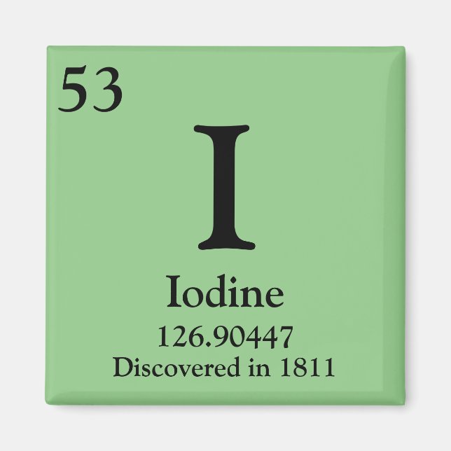Jod-Periodic-Tabelle Magnet (Vorne)