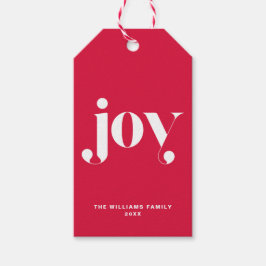 Jodern Modern Typografy Personalisiert Holiday Geschenkanhänger