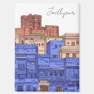 Jodhpur Indien Illustration Magnet
