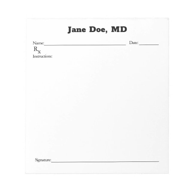 Jodrezept-Pad - 5.5" x 6" Notepad Notizblock (Vorderseite)