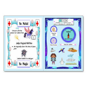 Jody - Jodium (Iodine) Horn Unicorn Trading Card Tischnummer