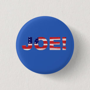 JOE! auf Blau mit Flagge Button