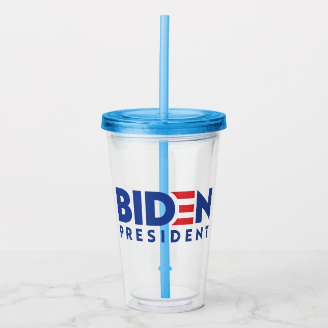 Joe Biden 2020 Biden für Präsident Acryltrinkbecher (Vorderseite)