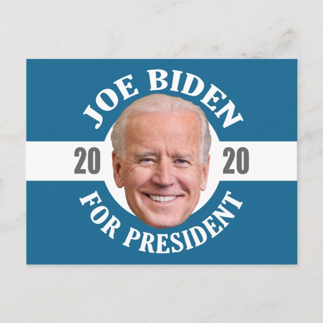 Joe Biden 2020 - Classic Design Blue White Foto Postkarte (Vorderseite)
