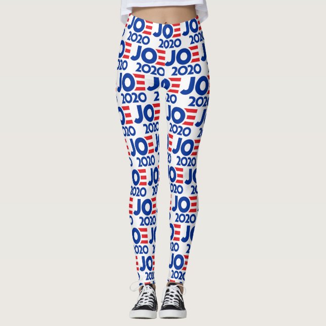 Joe Biden 2020 Customizable Background Yoga Leggings (Vorderseite)
