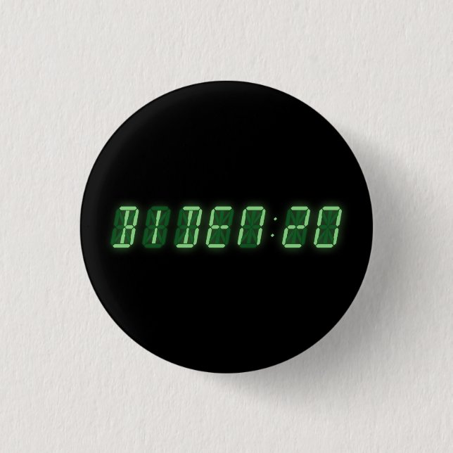 Joe Biden 2020 Digitale Uhr Button (Vorderseite)