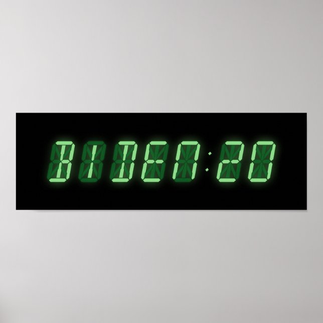 Joe Biden 2020 Digitale Uhr Poster (Vorne)