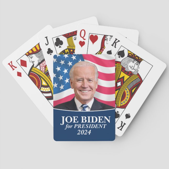 Joe Biden 2020 für President Foto and Flag Spielkarten (Rückseite)