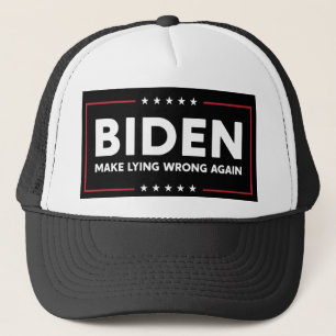 Joe Biden 2020 macht wieder Falsches Lügen Anti-T Truckerkappe