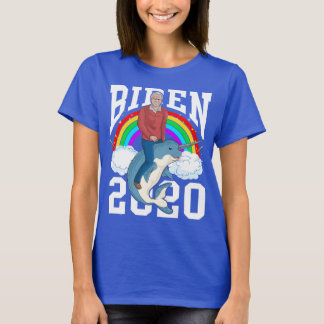 Joe Biden 2020 Riding Narwhal-Demokrat gegen Trump T-Shirt