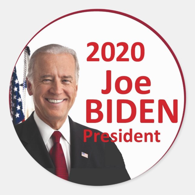 Joe BIDEN 2020 Runder Aufkleber (Vorderseite)