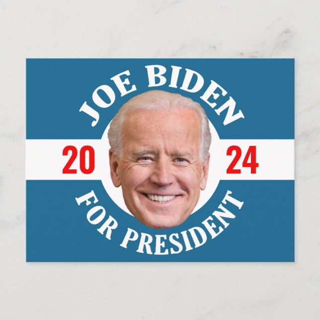 Joe Biden 2024 - Classic Design Blue White Foto Postkarte (Vorderseite)