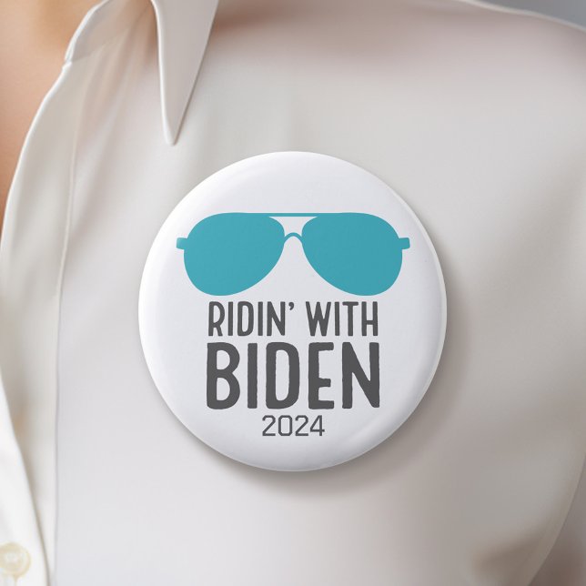 Joe Biden 2024 - Ridin' mit Biden Button (Biden Harris 2024 Button - Great Campaign and Rally button for the Next Election)