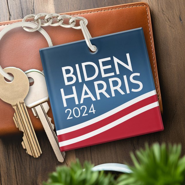 Joe Biden 2024 - Schaltfläche für modernes Wellend Schlüsselanhänger (Personalized Keychain for the 2024 election)