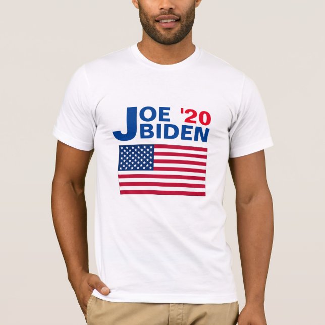 Joe Biden '20 mit American Flag T - Shirt (Vorderseite)