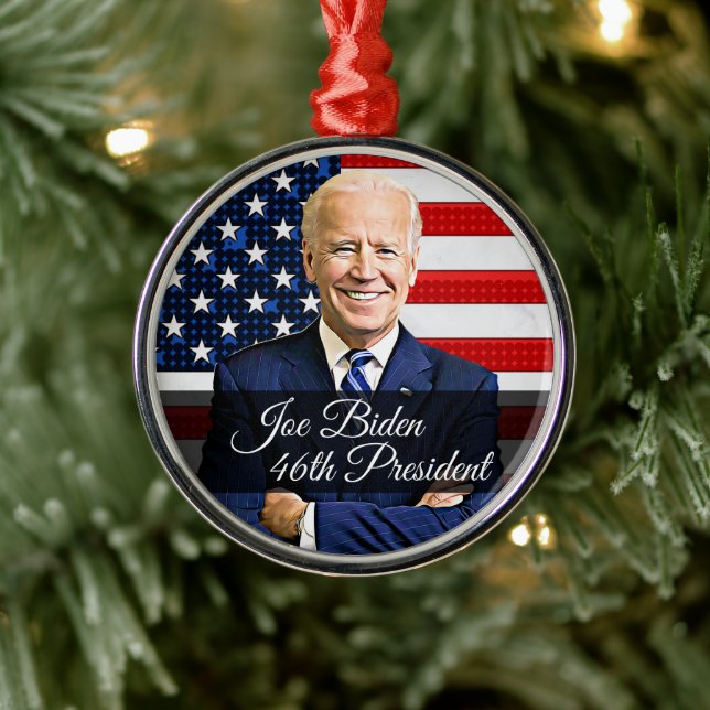 Joe Biden 46. Präsident Keepake Souvenir 2020 Ornament Aus Metall (Baum)
