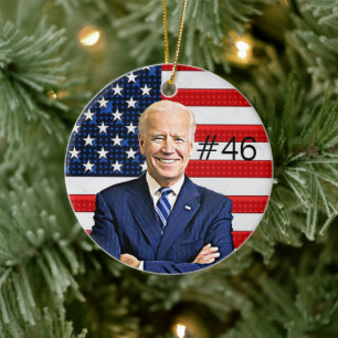 Joe Biden #46 und Kamala Harris Präsident und Vize Keramik Ornament