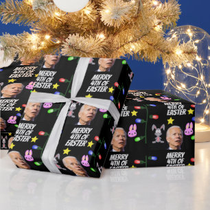 JOE BIDEN 4. OSTERE CHRISTMAS FUNNY VERWECHSELT GESCHENKPAPIER