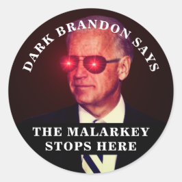 Joe Biden als Dark Brandon Button Runder Aufkleber