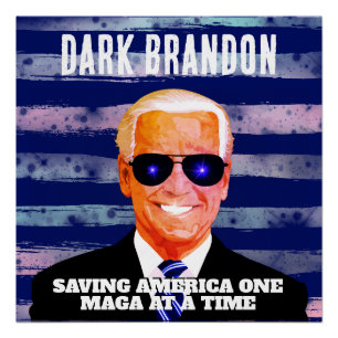 Joe Biden als Dark Brandon Poster
